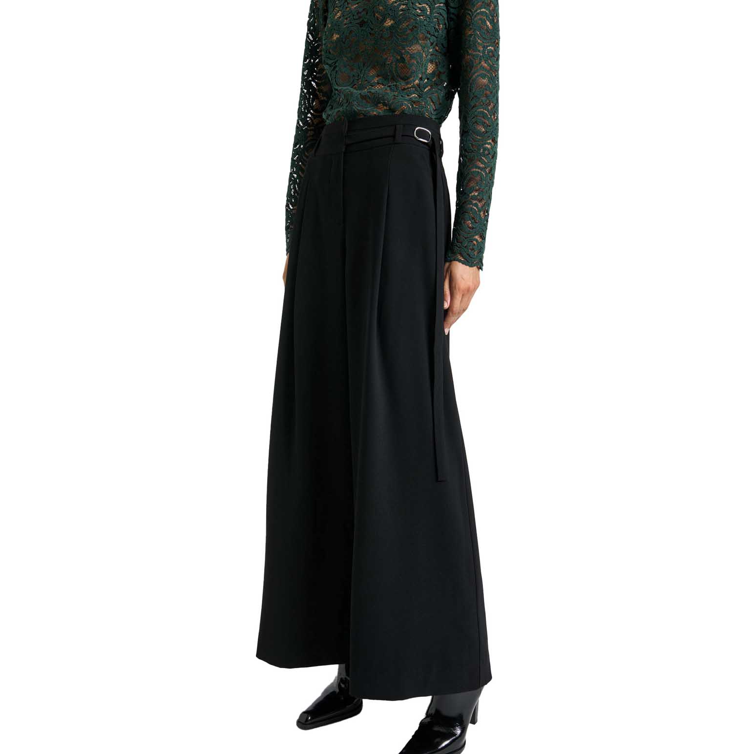 Cue Buckle Detail Wide Leg Pant